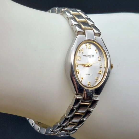 Wrangler Ladies Two-Tone Quartz Watch With Gold Dial & Silver-Tone Bracelet - Picture 2 of 7